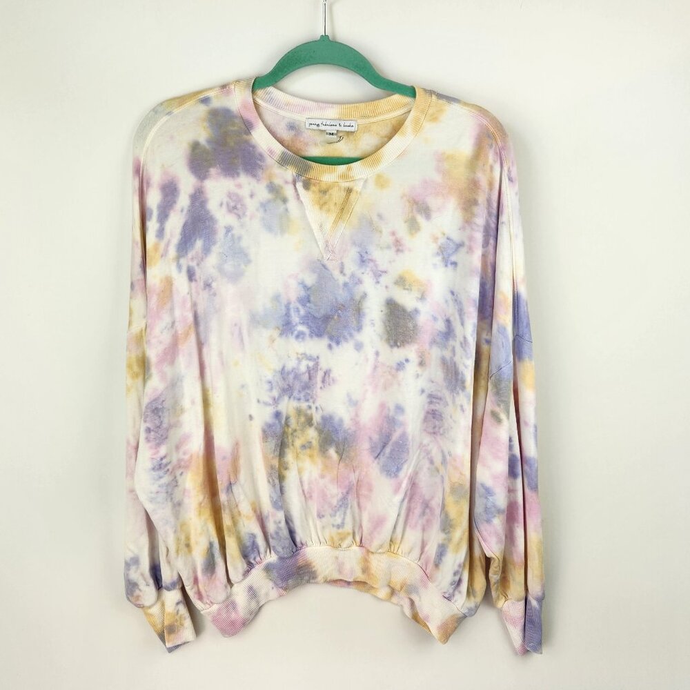 Young Fabulous & Broke Soft Slouchy Tie Dye Sweatshirt sz M